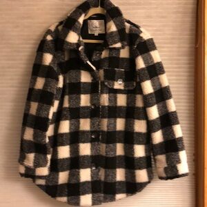 NWT Boundless North Sundance Catalog Black Plaid Jacket medium